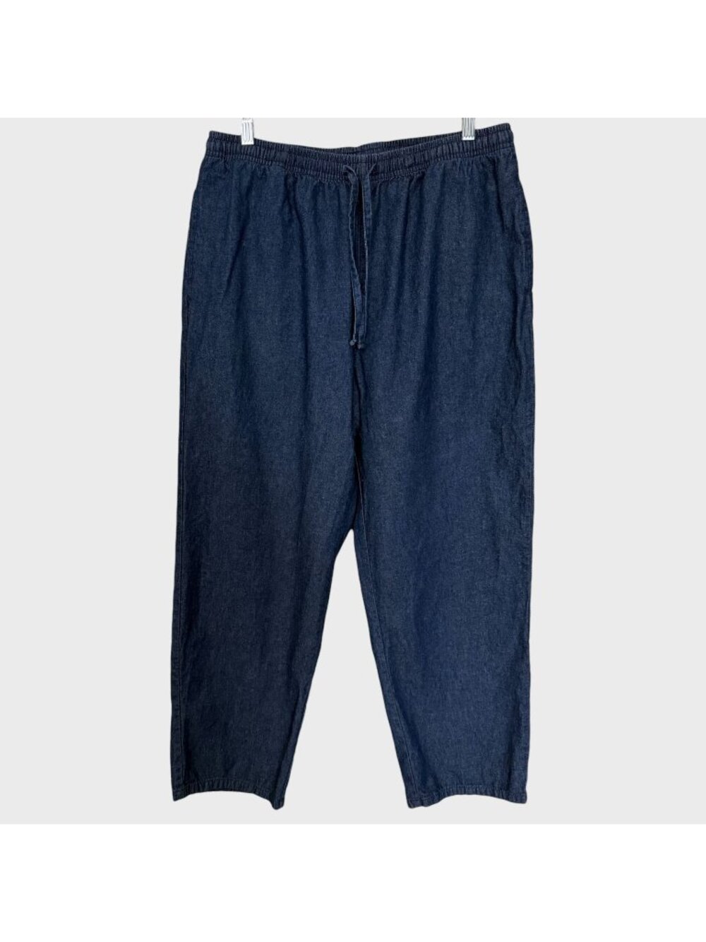 Vermont Country Store Denim High-Waisted Pull-On Pant Blue Women's Medium Petite